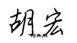 王正良胡宏行书个性签名怎么写