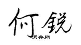 王正良何锐行书个性签名怎么写