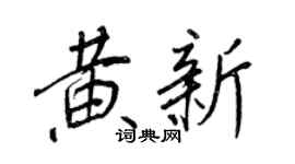 王正良黄新行书个性签名怎么写