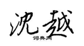 王正良沈越行书个性签名怎么写