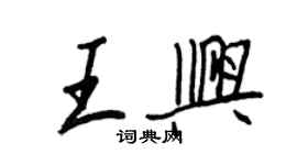 王正良王兴行书个性签名怎么写