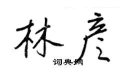 王正良林彦行书个性签名怎么写