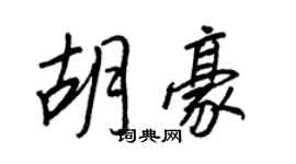 王正良胡豪行书个性签名怎么写