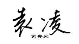 王正良袁凌行书个性签名怎么写