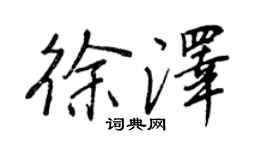 王正良徐泽行书个性签名怎么写