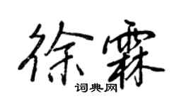 王正良徐霖行书个性签名怎么写