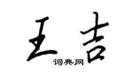 王正良王吉行书个性签名怎么写