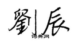 王正良刘辰行书个性签名怎么写