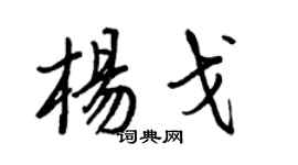 王正良杨戈行书个性签名怎么写