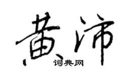 王正良黄沛行书个性签名怎么写