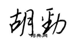 王正良胡劲行书个性签名怎么写
