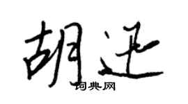 王正良胡迅行书个性签名怎么写