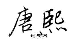 王正良唐熙行书个性签名怎么写