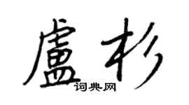 王正良卢杉行书个性签名怎么写