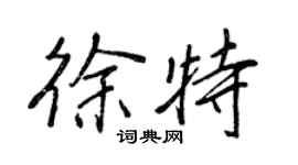 王正良徐特行书个性签名怎么写