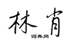王正良林肖行书个性签名怎么写