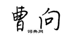王正良曹向行书个性签名怎么写