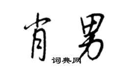 王正良肖男行书个性签名怎么写