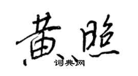 王正良黄照行书个性签名怎么写