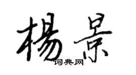 王正良杨景行书个性签名怎么写