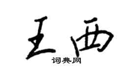 王正良王西行书个性签名怎么写