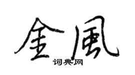王正良金风行书个性签名怎么写