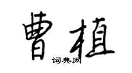 王正良曹植行书个性签名怎么写