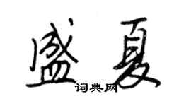 王正良盛夏行书个性签名怎么写