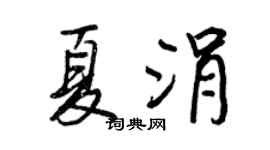 王正良夏涓行书个性签名怎么写