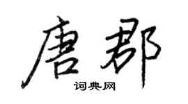 王正良唐郡行书个性签名怎么写