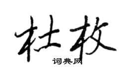 王正良杜枚行书个性签名怎么写