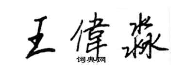 王正良王伟淼行书个性签名怎么写