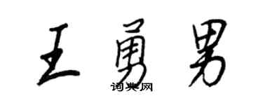 王正良王勇男行书个性签名怎么写