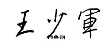 王正良王少军行书个性签名怎么写