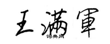 王正良王满军行书个性签名怎么写