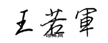 王正良王若军行书个性签名怎么写