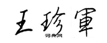 王正良王珍军行书个性签名怎么写