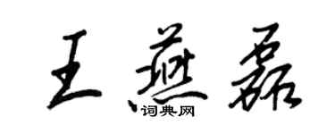王正良王燕磊行书个性签名怎么写