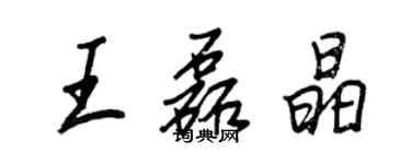 王正良王磊晶行书个性签名怎么写