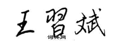 王正良王习斌行书个性签名怎么写