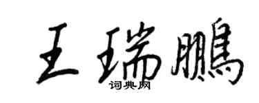 王正良王瑞鹏行书个性签名怎么写
