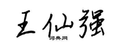 王正良王仙强行书个性签名怎么写