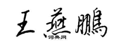 王正良王燕鹏行书个性签名怎么写