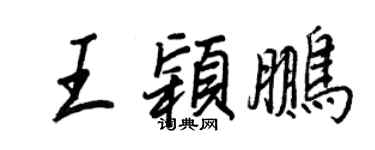 王正良王颖鹏行书个性签名怎么写