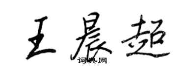 王正良王晨超行书个性签名怎么写