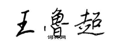 王正良王鲁超行书个性签名怎么写