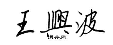 王正良王兴波行书个性签名怎么写