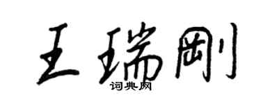 王正良王瑞刚行书个性签名怎么写