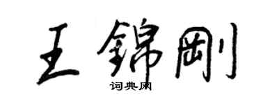 王正良王锦刚行书个性签名怎么写