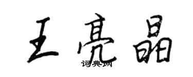 王正良王亮晶行书个性签名怎么写